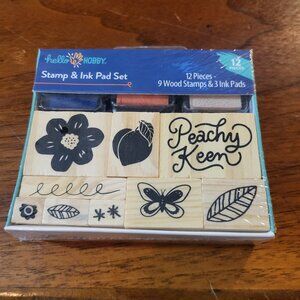 HELLO HOBBY STAMP & INK PAD SET